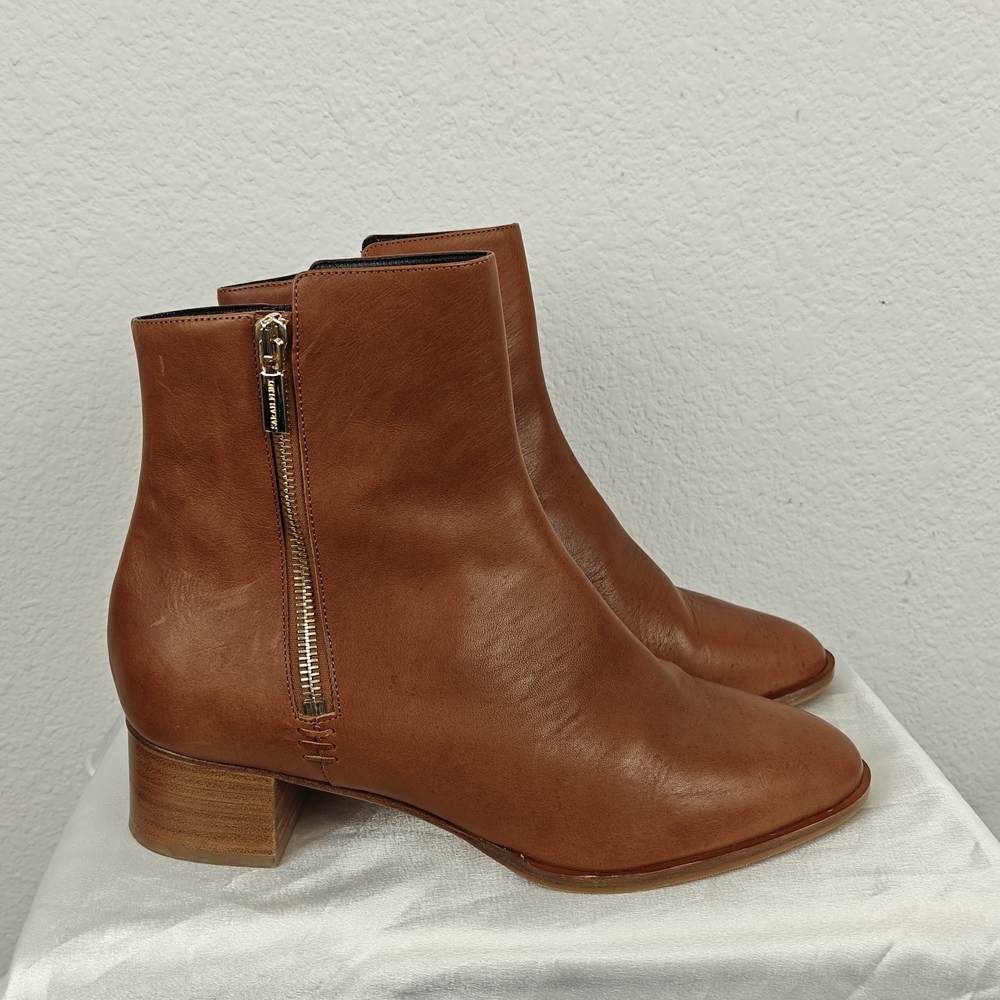 Sarah Flint The Perfect Zip Bootie In Saddle Vachetta Size 40, 9-9.5 Women's - Picture 5 of 16